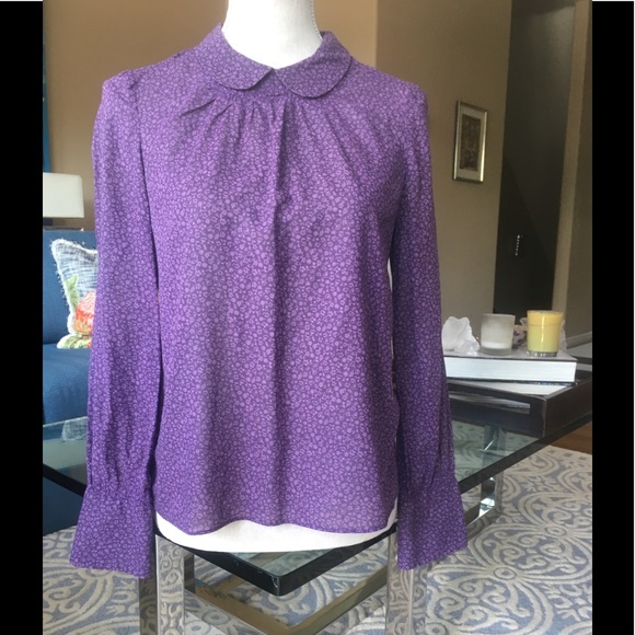 Marc Jacobs Tops - Marc Jacobs "peter Pan" Collar  long sleeve blouse